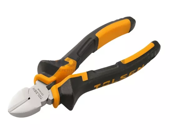 ALICATE DE CORTE DIAGONAL 7" -  ACERO FORJADO ACABADO EN NIQUEL, MANGO DE PLASTICO BICOMPONENTE