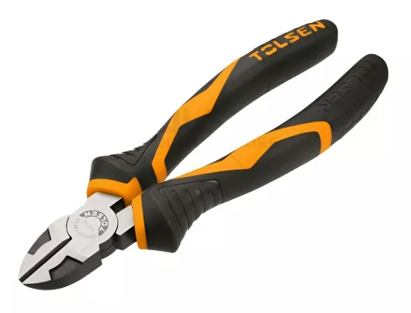 ALICATE DE CORTE INDUSTRIAL 6" - MATERIAL CRV, ACABADO NEGRO, MANGO DE PLASTICO BICOMPONENTE