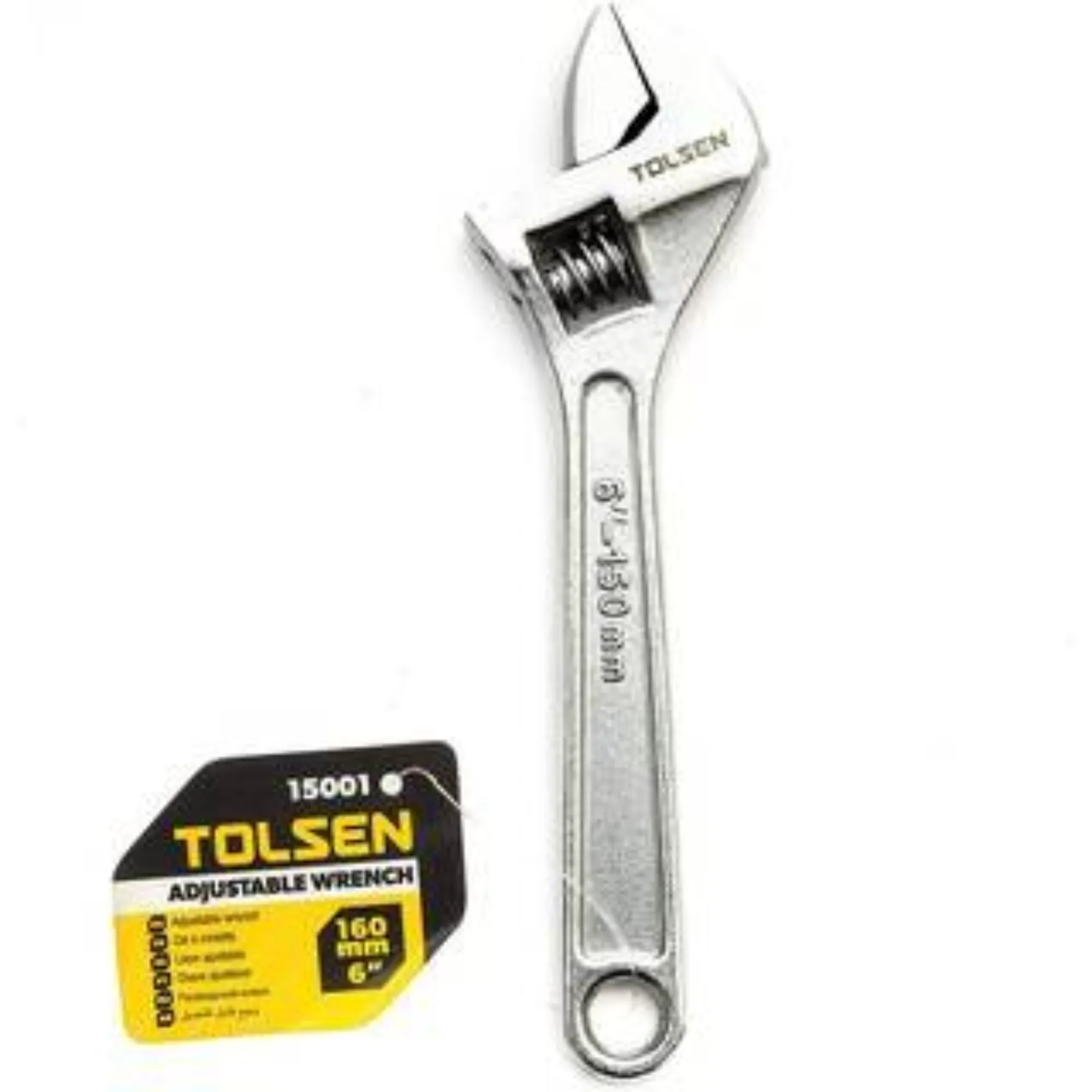 LLAVE AJUSTABLE CROMADA 6"*ABRAZADERA AJUSTABLE 0-19.2mm*FORJADA EN ACERO