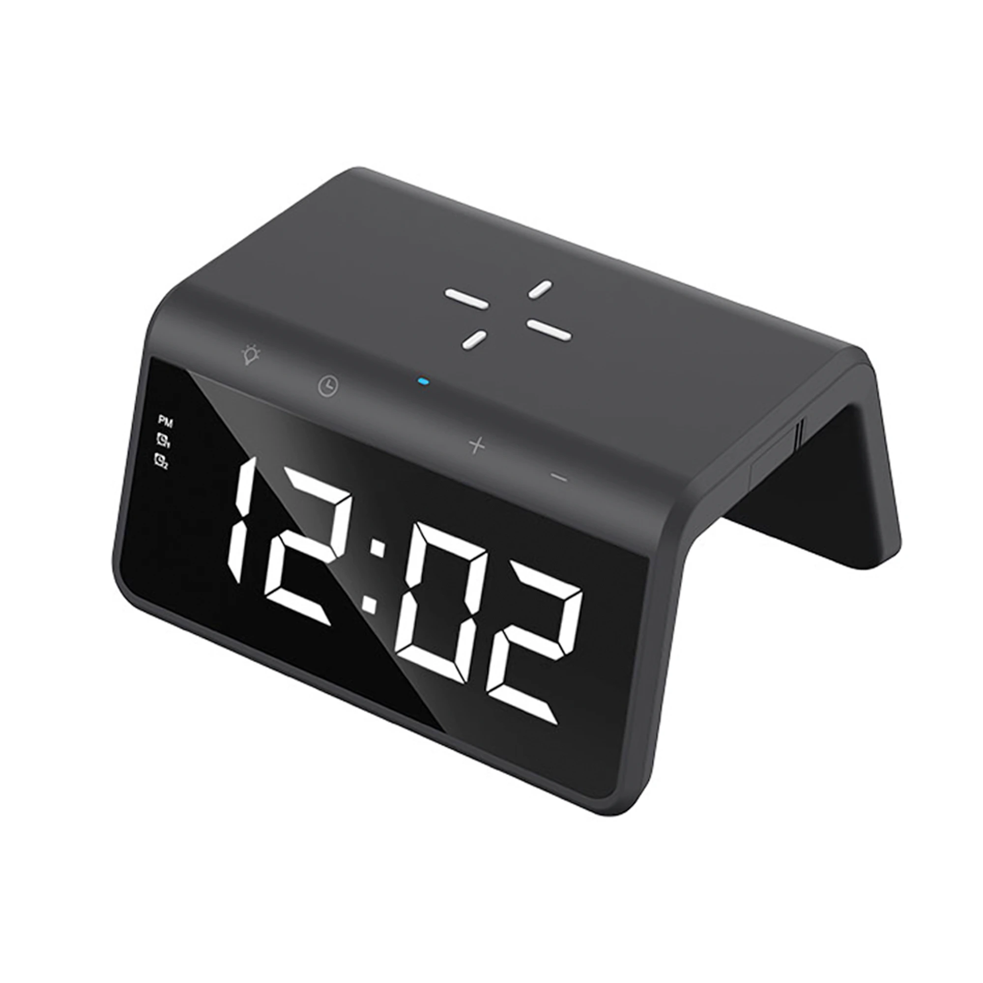 RELOJ CON ALARMA 6 EN 1*CARGADOR INALAMBRICO Y USB,RELOJ,ALARMA,DECORATIVO*LUCES RGB TRASERAS