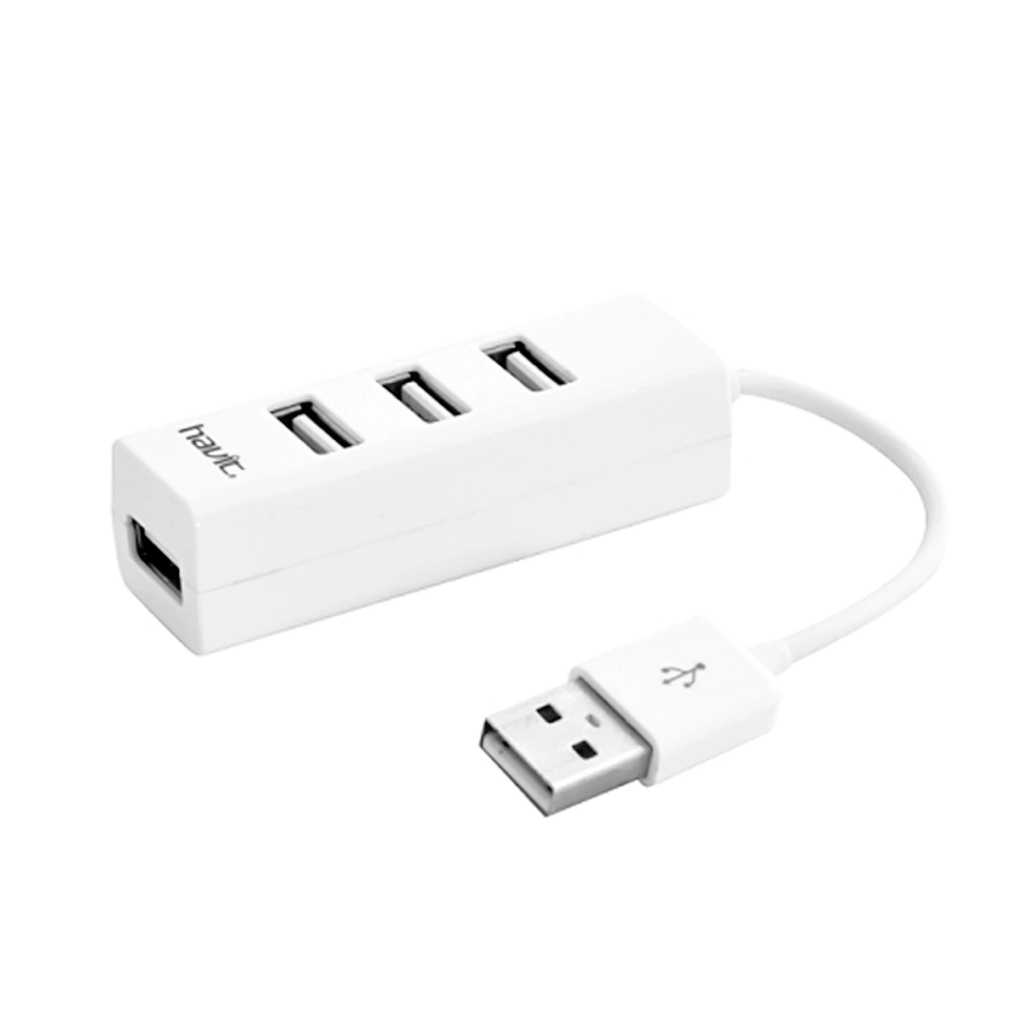 HUB 2.0 /4 PUERTOS*TRANSFERENCIA DE DATOS 480 Gbps* ALIMENTACION VIA USB*COLOR BLANCO*