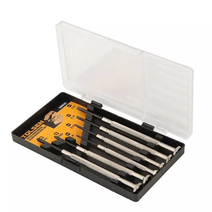 6 PCS DE DESTORNILLADORES DE PRECISION (RELOJERO) - TAMAÑOS : 1.4X0.5, 2.0X0.5, 2.4X0.6, 3,0X0.6, PH0, PH1 MM