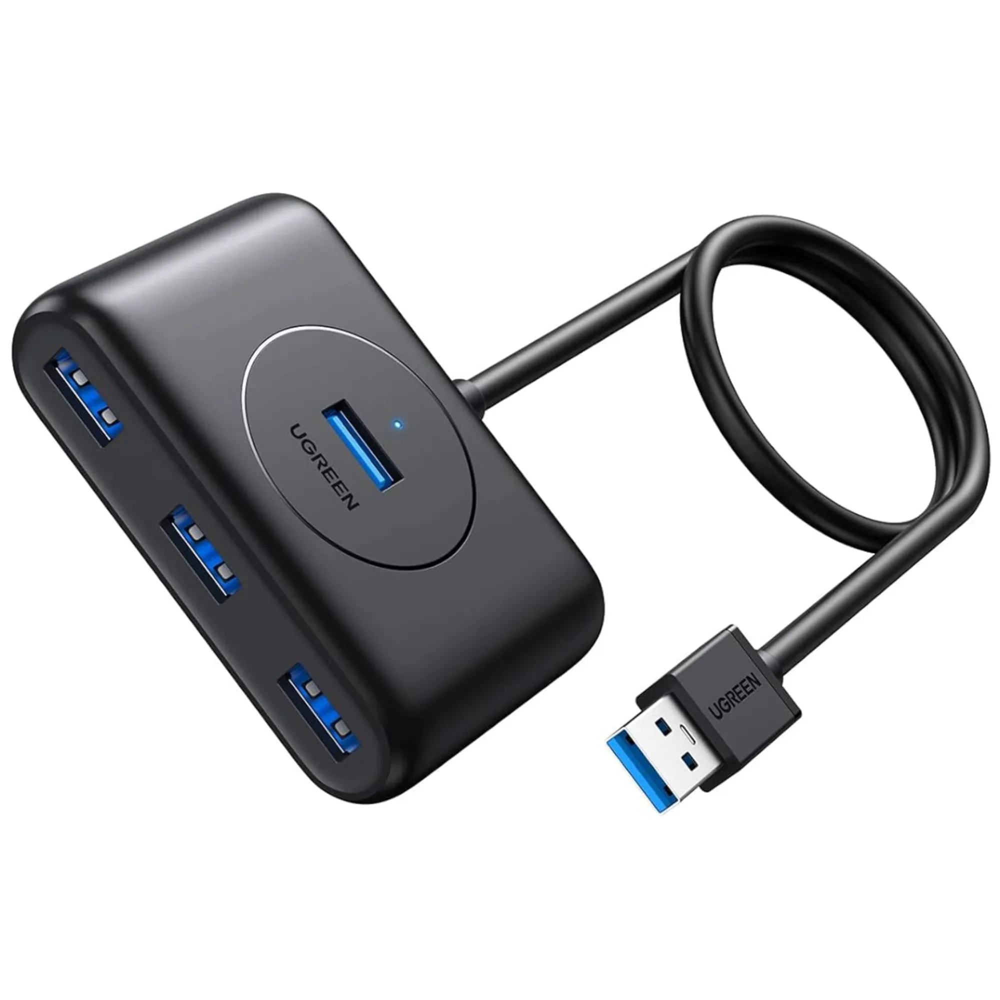 HUB USB 3.0 4 PUERTOS UGREEN*5Gbps CON CABLE DE 1M*TRANSFIERE 1GB EN 3SEG*MAS ESTABLE Y SEGURO*PROTECCION CONTRA SOBRE CORRIENTE, SOBRE TENSION Y CORTO CIRCUITO