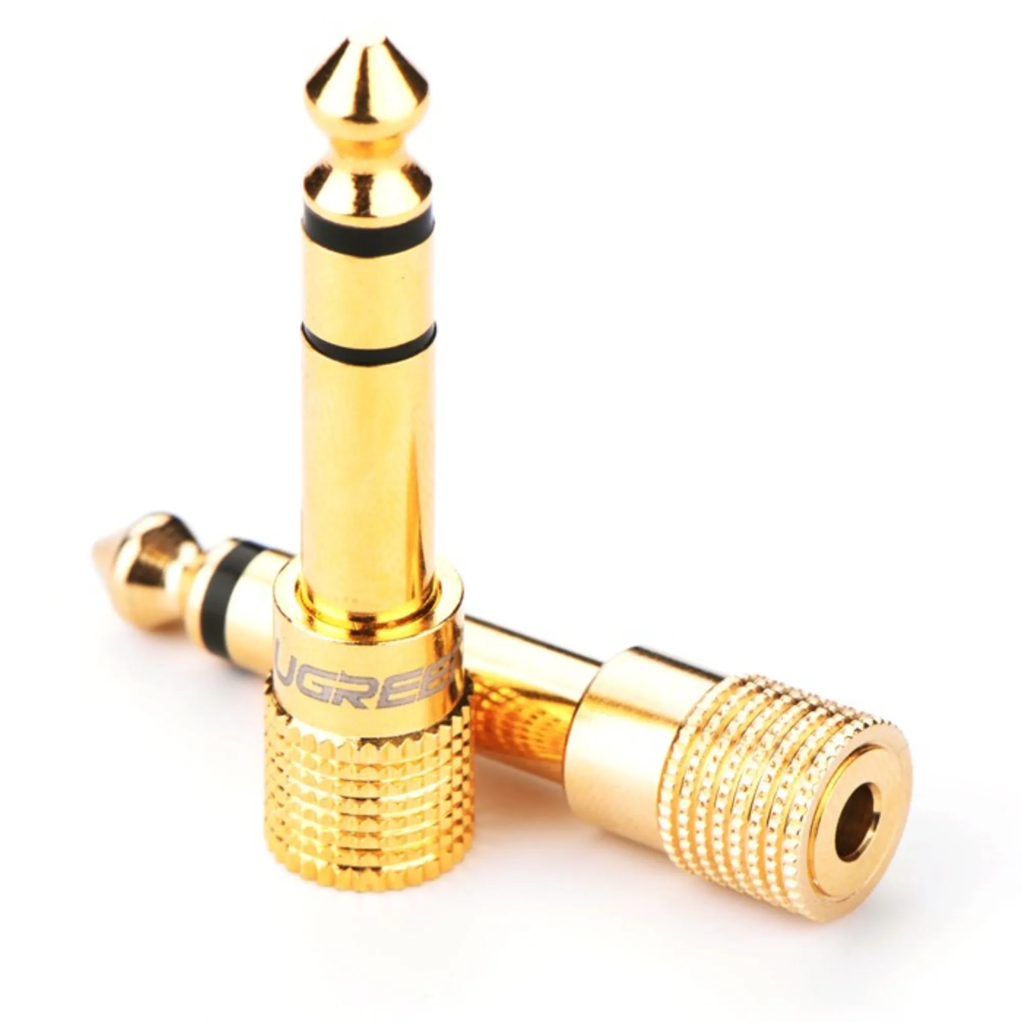 ADAPTADOR DE AUDIO TRS UGREEN*6.5mm MACHO A 3.5mm HEMBRA*CALIDAD DE SONIDA EXCELENTE Y ALTA*ALEACION DE COBRE*CONECTOR CHAPADO EN ORO