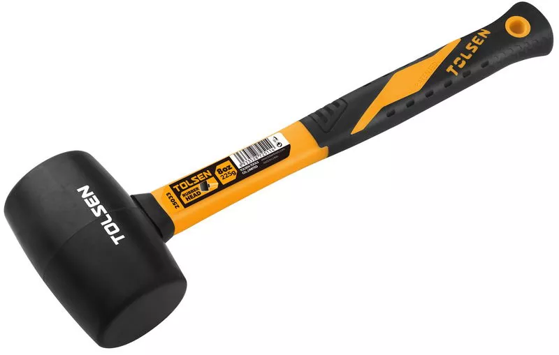 MAZO DE GOMA - CABEZA DE MARTILLO DE GOMA, MANGO DE FIBRA DE VIDRIO, PESO  450G / 16OZ