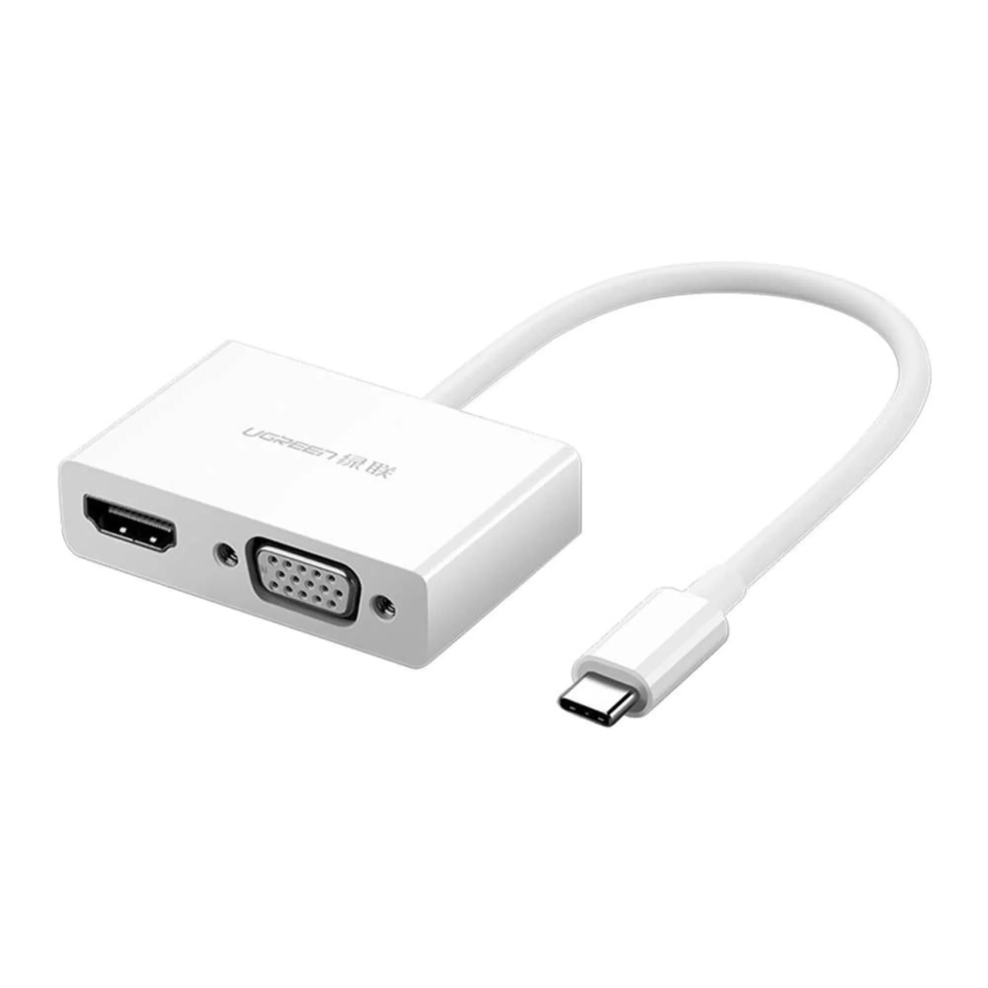 CONVERSOR DE USB TIPO-C A HDMI-VGA*ADAPTADOR COLOR BLANCO*SOPORTA HDMI 1.4*ABS RESISTENTE A ARAÑAZOS