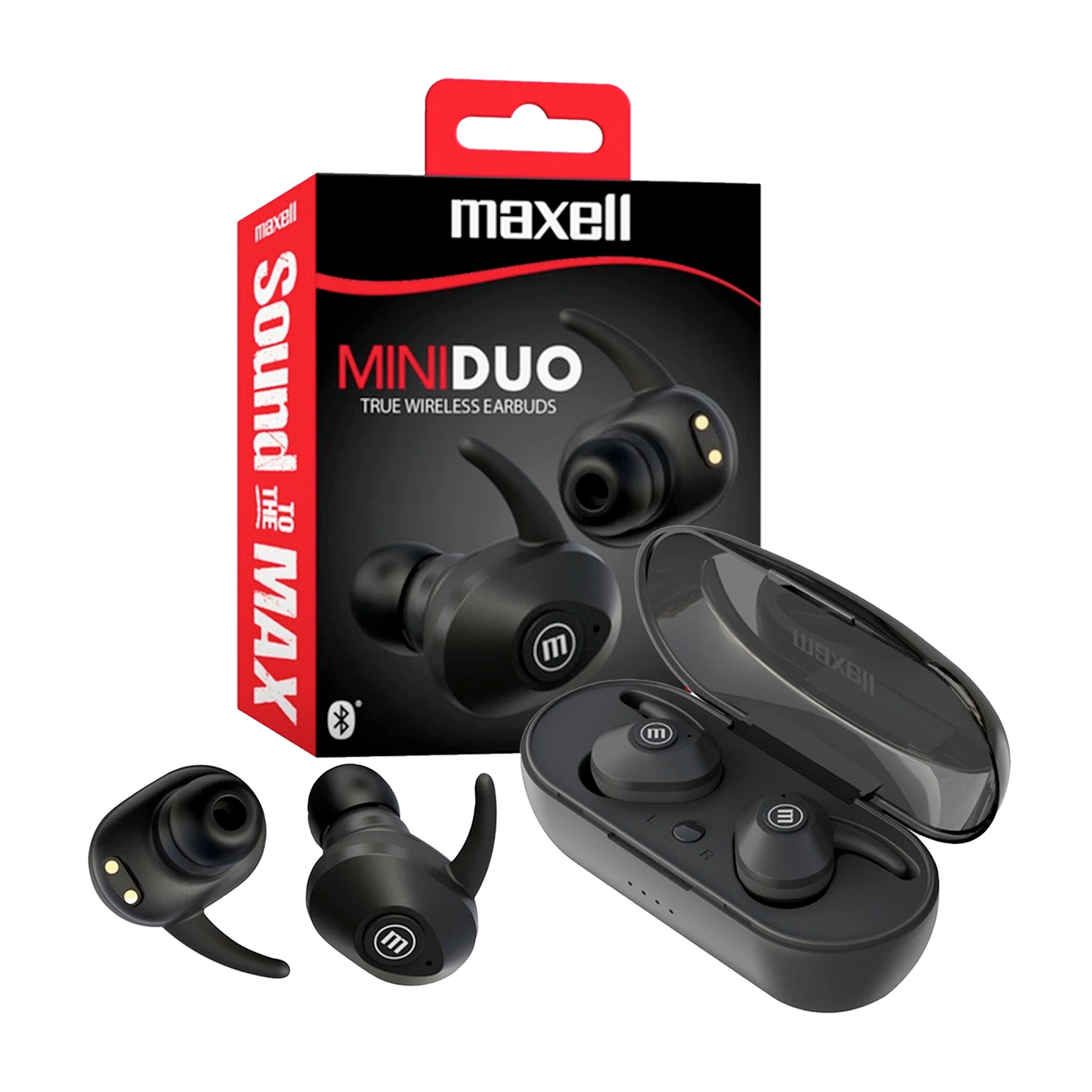 AURICULAR INALAMBRICO MINI DUO NEGRO*TWS BT CON MICROFONO Y ESTUCHE DE CARGA PORTATIL*ALCANCE 10m*BOTONES TOUCH MULTIMEDIA*MANOS LIBRES*SONIDO DE ALTA FIDELIDAD