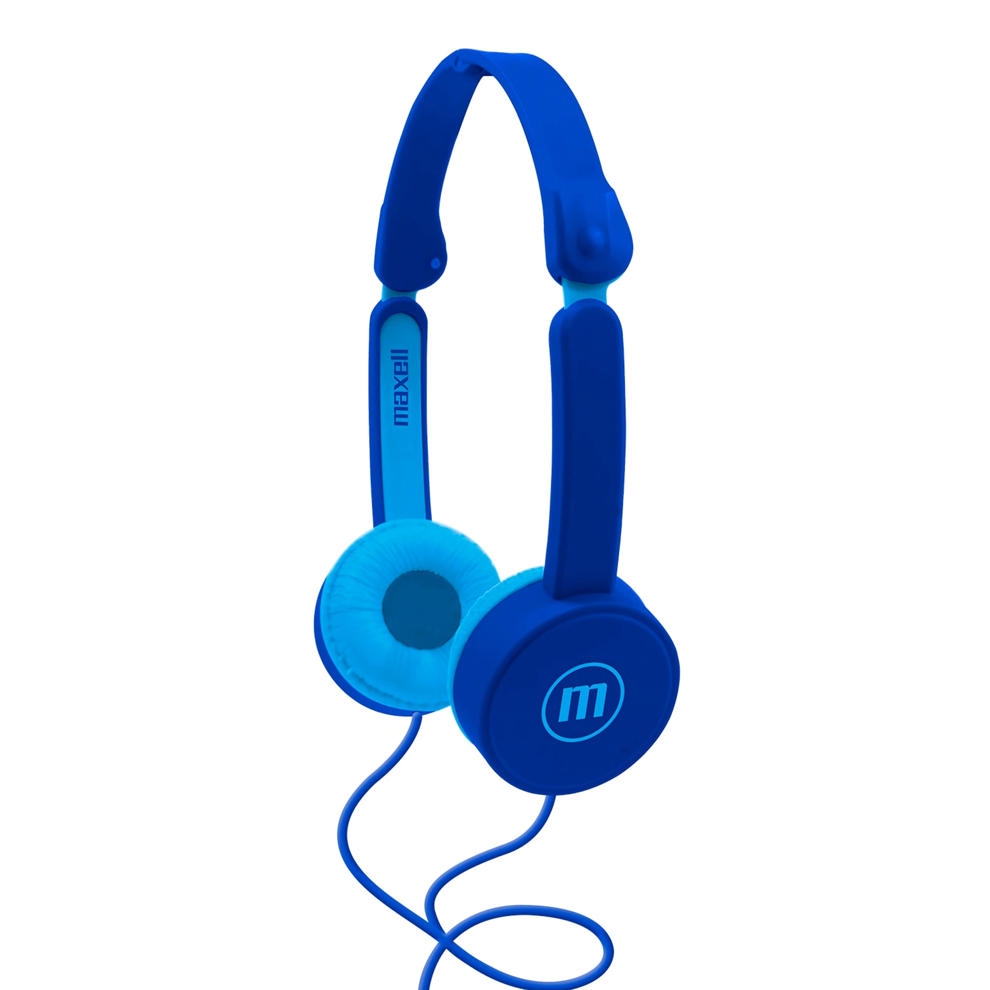 AUDIFONOS PLEGABLES PARA NIÑOS*REGULACION DE VOLUMEN 85dB*COPA PEQUEÑA AJUSTE COMODO*CONEXION 3.5mm*MICROFONO CON BOTON PARA LLAMADAS*AZUL+CELESTE