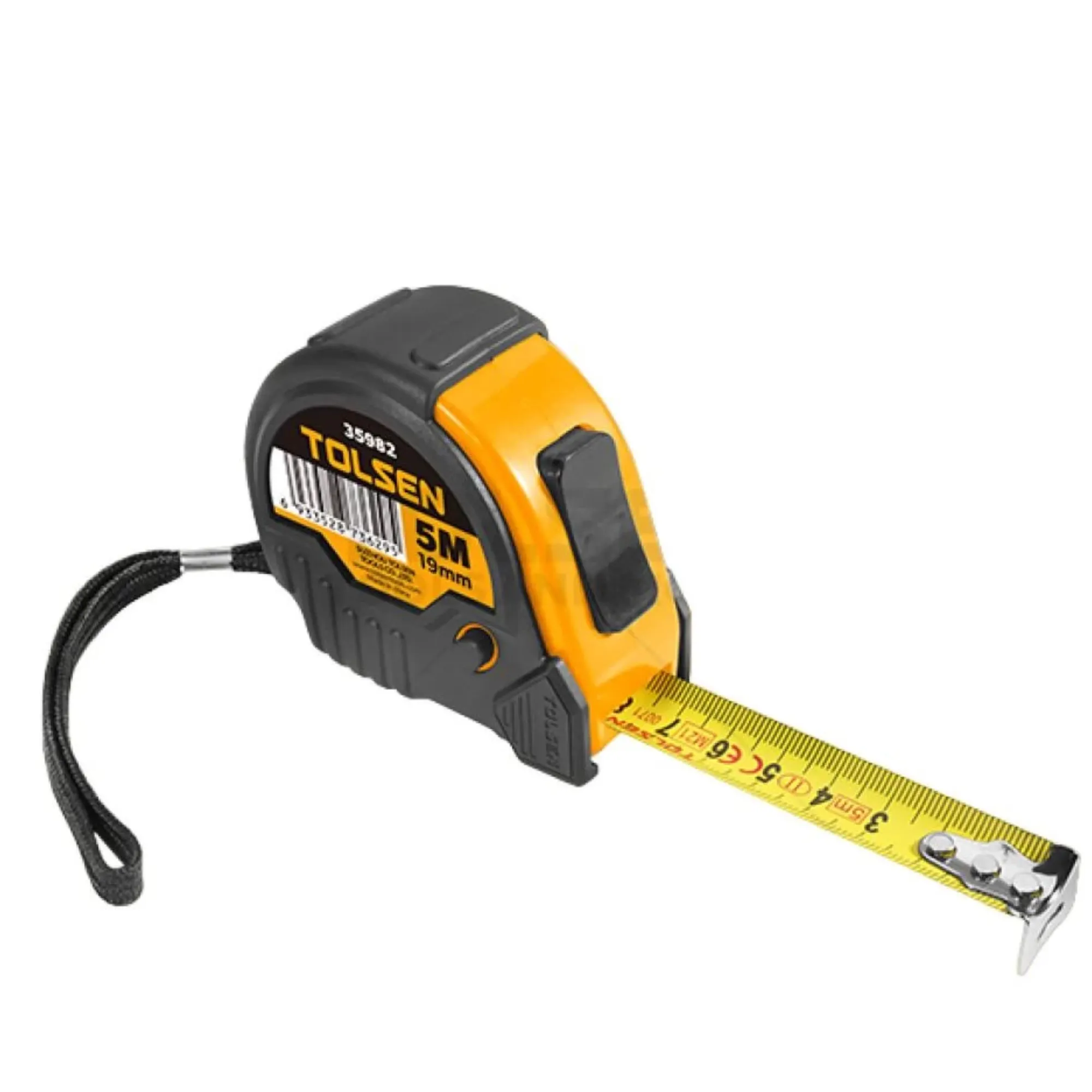 CINTA METRICA 5 METROS*CARCASA ABS RESISTENTE A IMPACTOS*3 BOTONES DE BLOQUEO Y CLIP PARA CINTURON*PRESICION CLASE MID II*GROSOR 19mm