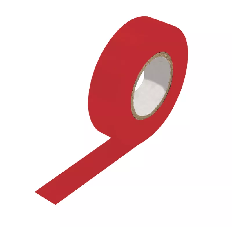 CINTA AISLANTE PVC COLOR ROJO - LONGITUD DE 9.15M. PAQUETE DE 10 UNIDADES