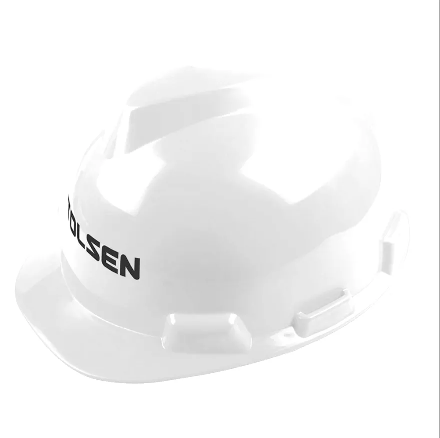 CASCO DE SEGURIDAD COLOR BLANCO - AJUSTE DE HEBILLA, CORREA DE BARBILLA, IINCLUIDA CON RANURAS EN AMBOS LADOS PARA EQUIPAR EL PROTECTOR FACIAL U OTROS PRODUCTOS