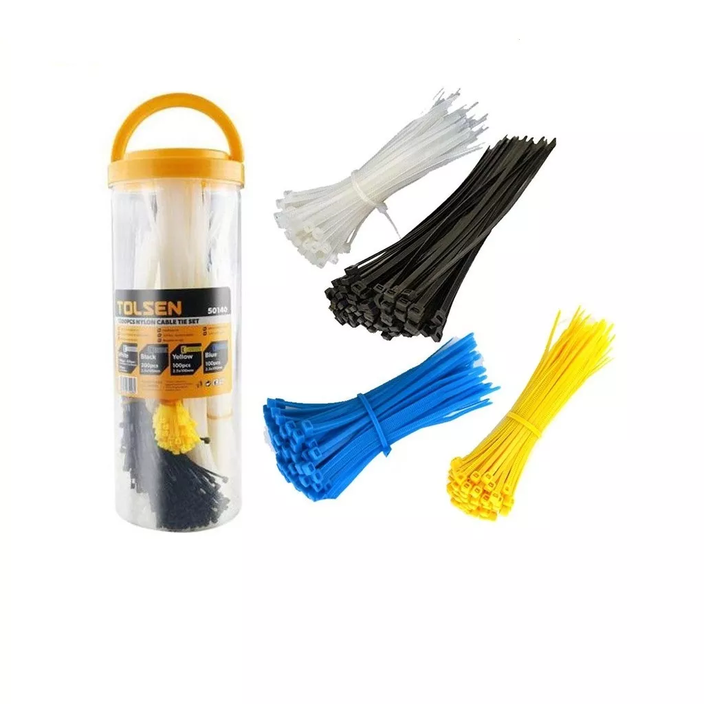 MEDIDAS/ 2.5x100MM BLANCO 300UND, 2.5x100MM NEGRO 200UND, 2.5x100MM  AMARILLO 100UNID, 2.5x100MM AZUL 100UND,  3.5x200MM BLANCO 400UND,  4.6x300MM BLANCO 100UND