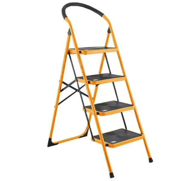 ESCALERA DE ACERO 4 PELDAÑOS CAP 150KGS - TAMAÑO ABIERTO 845X495X117MM