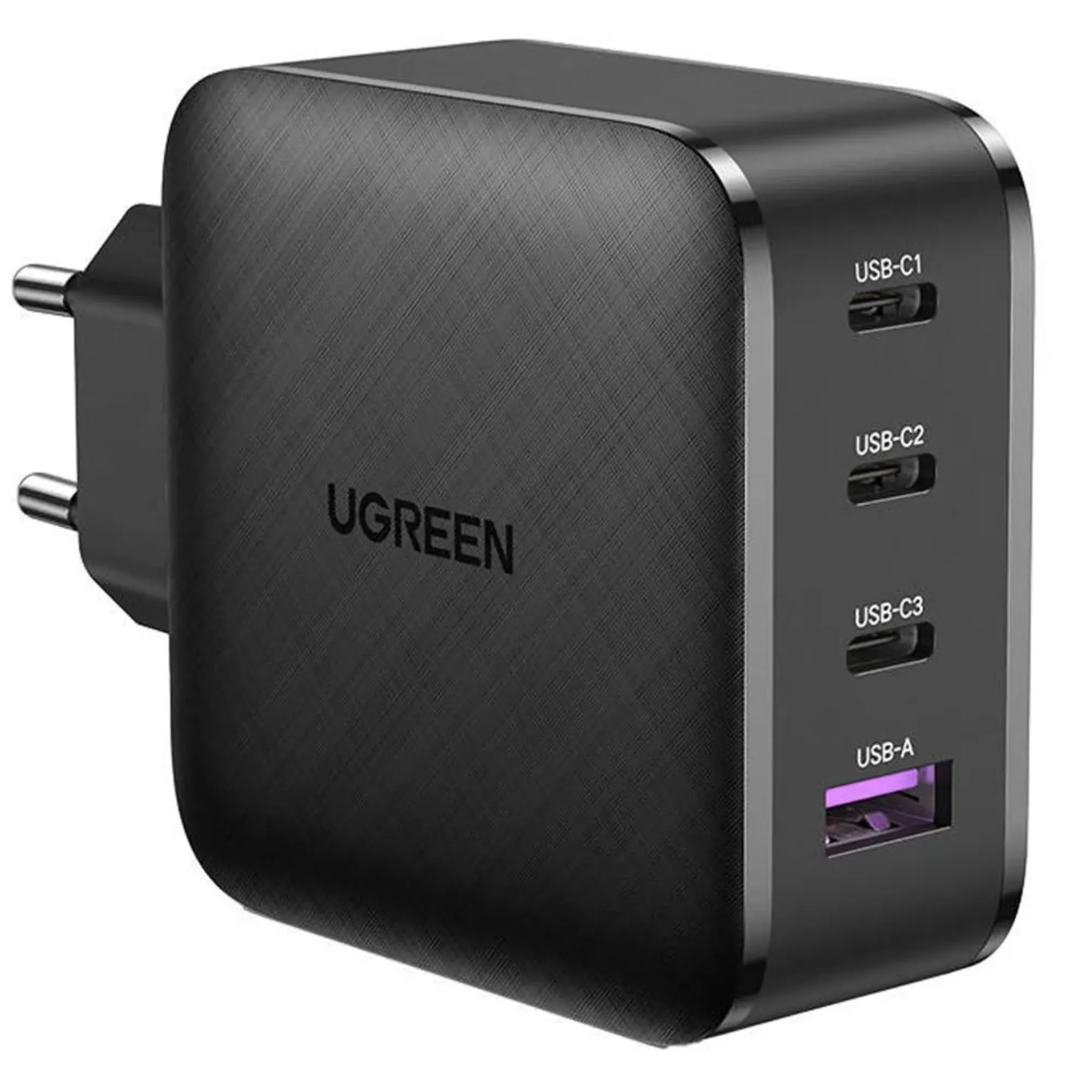 CARGADOR DE 65W MULTIPUERTOS*3 PUERTOS USB-C*1 PUERTO USB-A*CARGA HASTA 4 DISPOSITIVOS EN SIMULTANEO*TECNOLOGIA GaN*LIGERO Y COMPACTO
