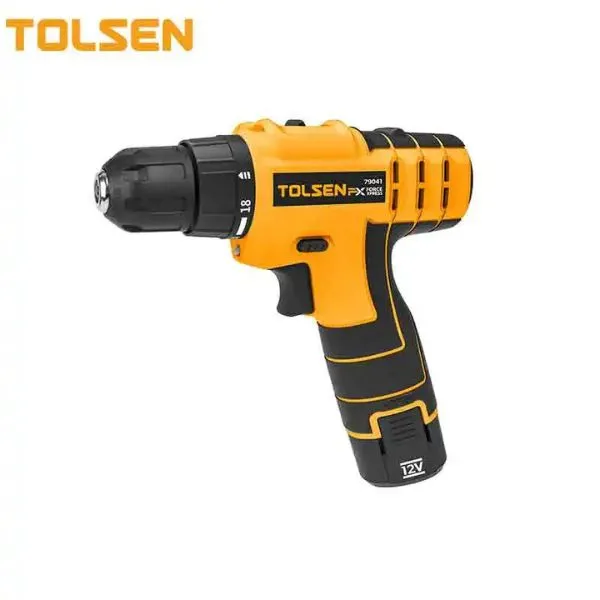 TALADRO INALAMBRICO DC 12V - VELOCIDAD SIN CARGA 0-400RPM/0-1400RPM, PAR MAX 28N.m, INTERRUPTOR: AVANCE Y RETROCESO, CARGADOR CA 100-240V