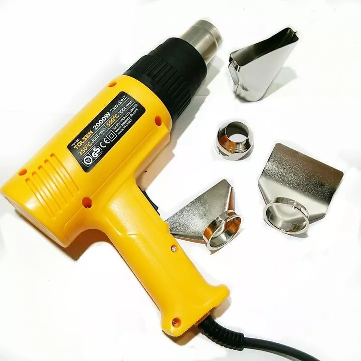 PISTOLA DE CALOR 2000W - 2 RANGOS DE TEMPERATURA  AJUSTABLES, RANGO 1000W, 300L/MIN 350°C Y RANGO 2000W, 500L/MIN 350°C