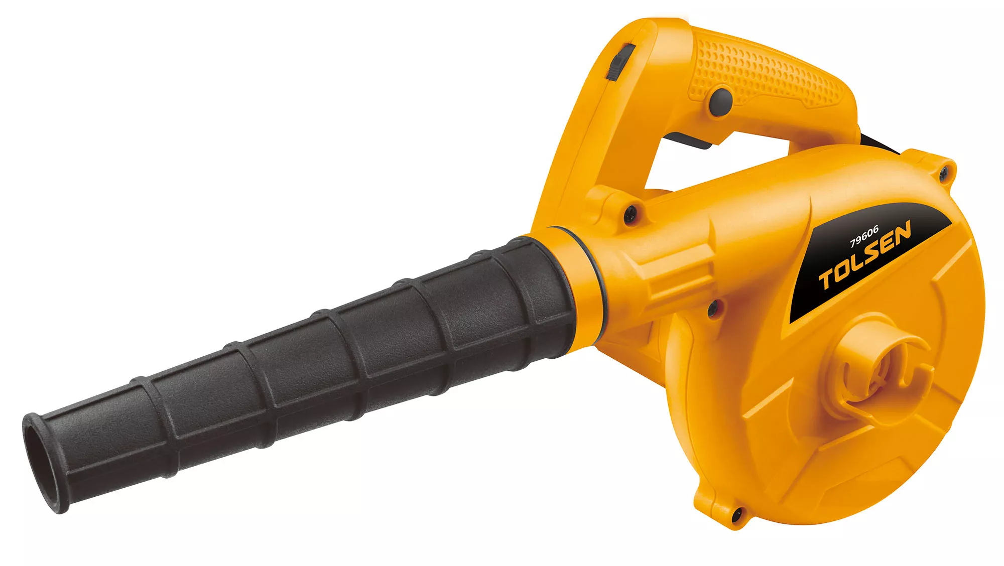 SOPLADOR Y ASPIRADOR POTENCIA 600W - VOLTAJE 230V, VELOCIDAD SIN CARGA 16000RPM, VELOCIDAD MAX DEL SOPLADO 3.5M³. INCLUYE UNA FUNDA