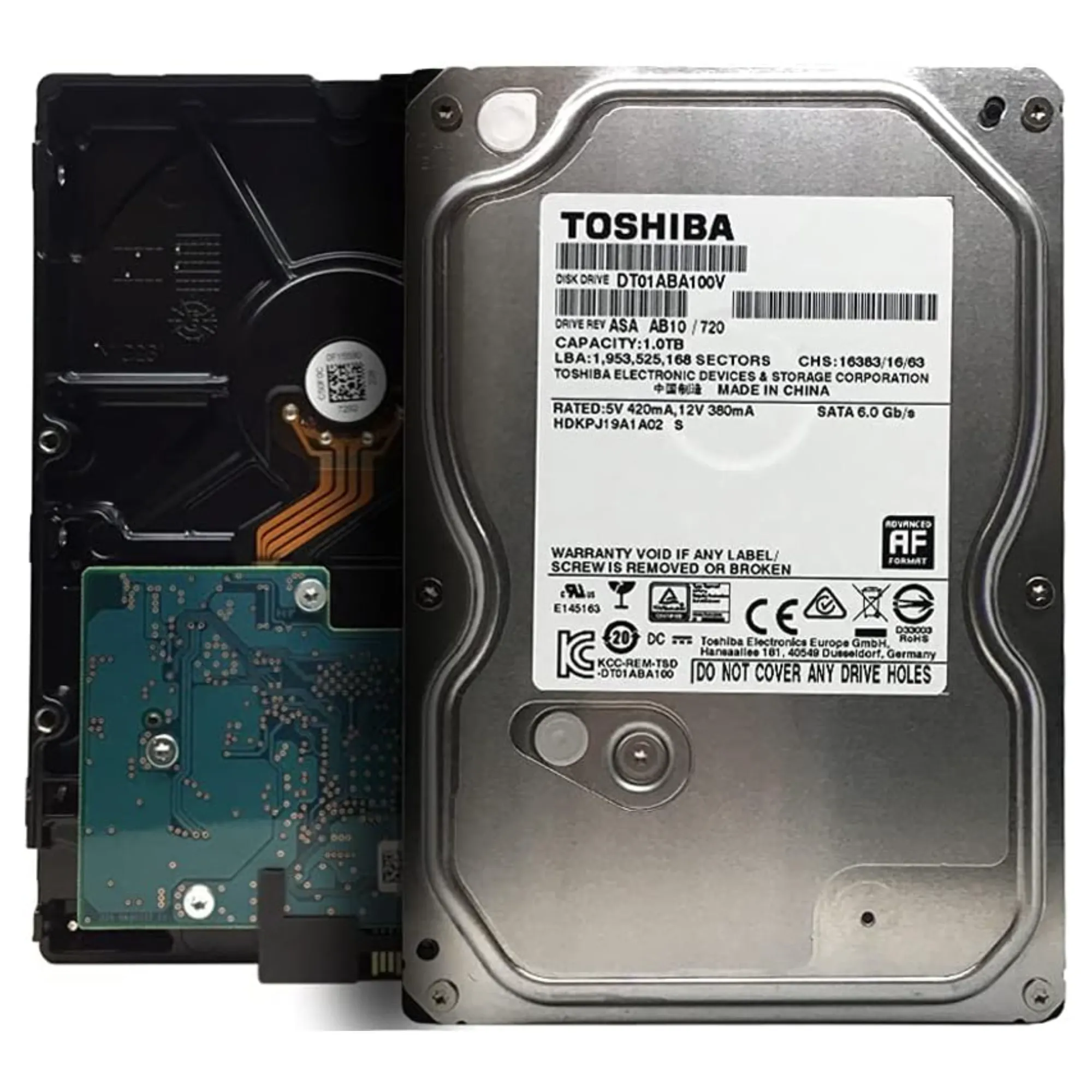 DISCO DURO NEW PULL TOSHIBA 1TB *RPM 5700*CACHE 32MB *SATA 6.0GB/s *OPTIMIZADO PARA GRABADORES DE ALTO CONSUMO *FUNCION 24/7*RE EMPAQUETADO