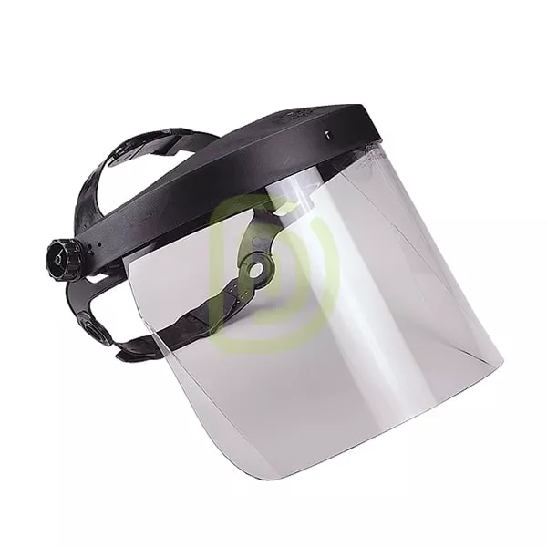 MASCARA  FACIAL - VISERA DE SEGURIDAD, PANTALLA FACIAL ECONOMICA, CASCO CON VISOR DE PC 8 X 13 1/2 X 1 mm. ESTANDAR CE Y ANSI.