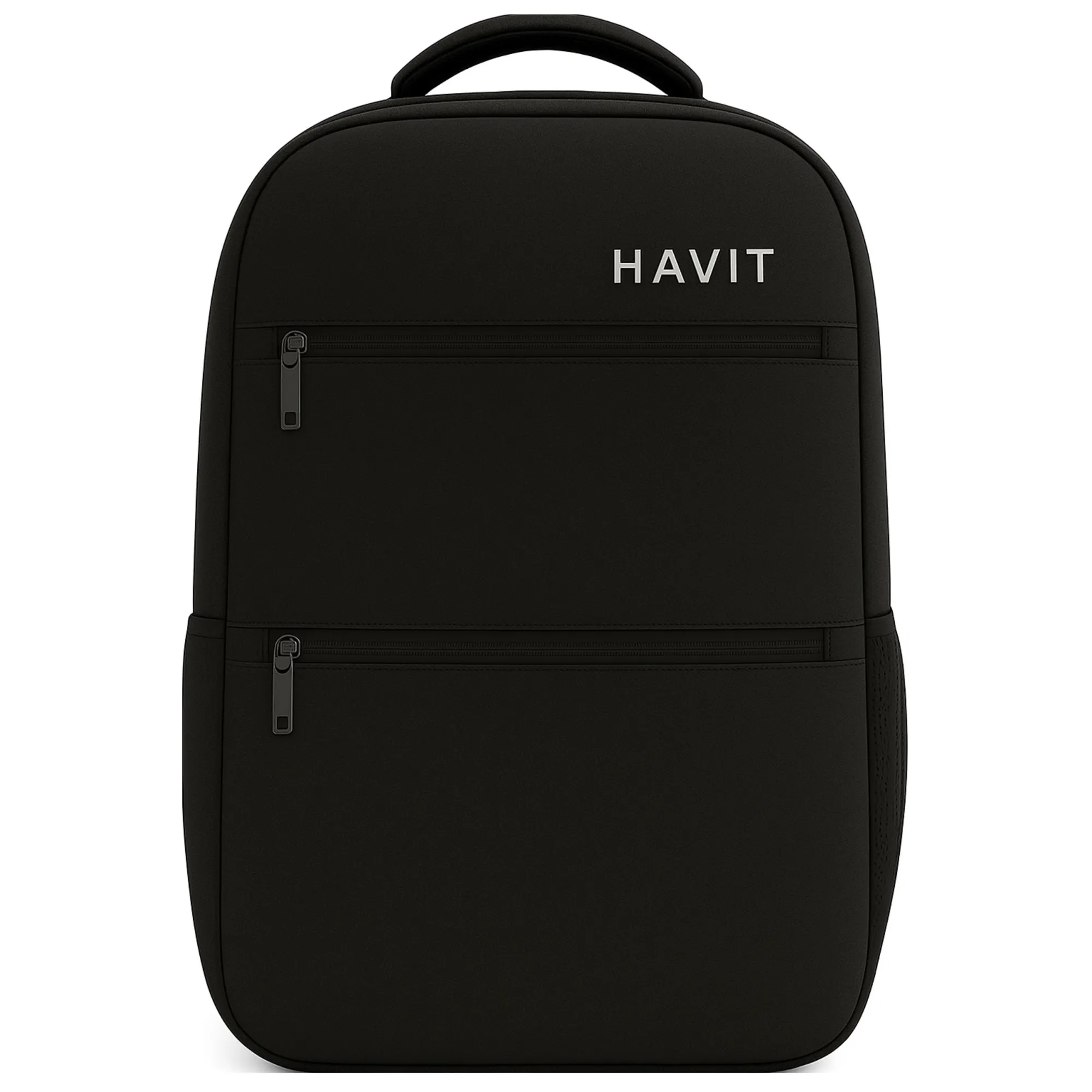 MOCHILA HAVIT COLOR NEGRO CENIZA*PARA LAPTOPS DE 15,6"*MATERIAL OXFORD*CON PUERTO DE CARGA LATERAL