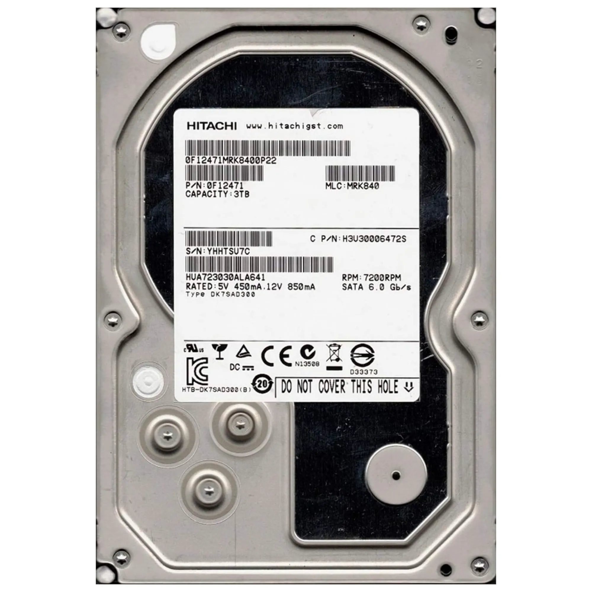 DISCO DURO 3TB NEW PULL HITACHI 7200RPM*ULTRASTAR 7K3000*64MB CACHE* SATA6Gb/s*RE-EMPAQUETADO