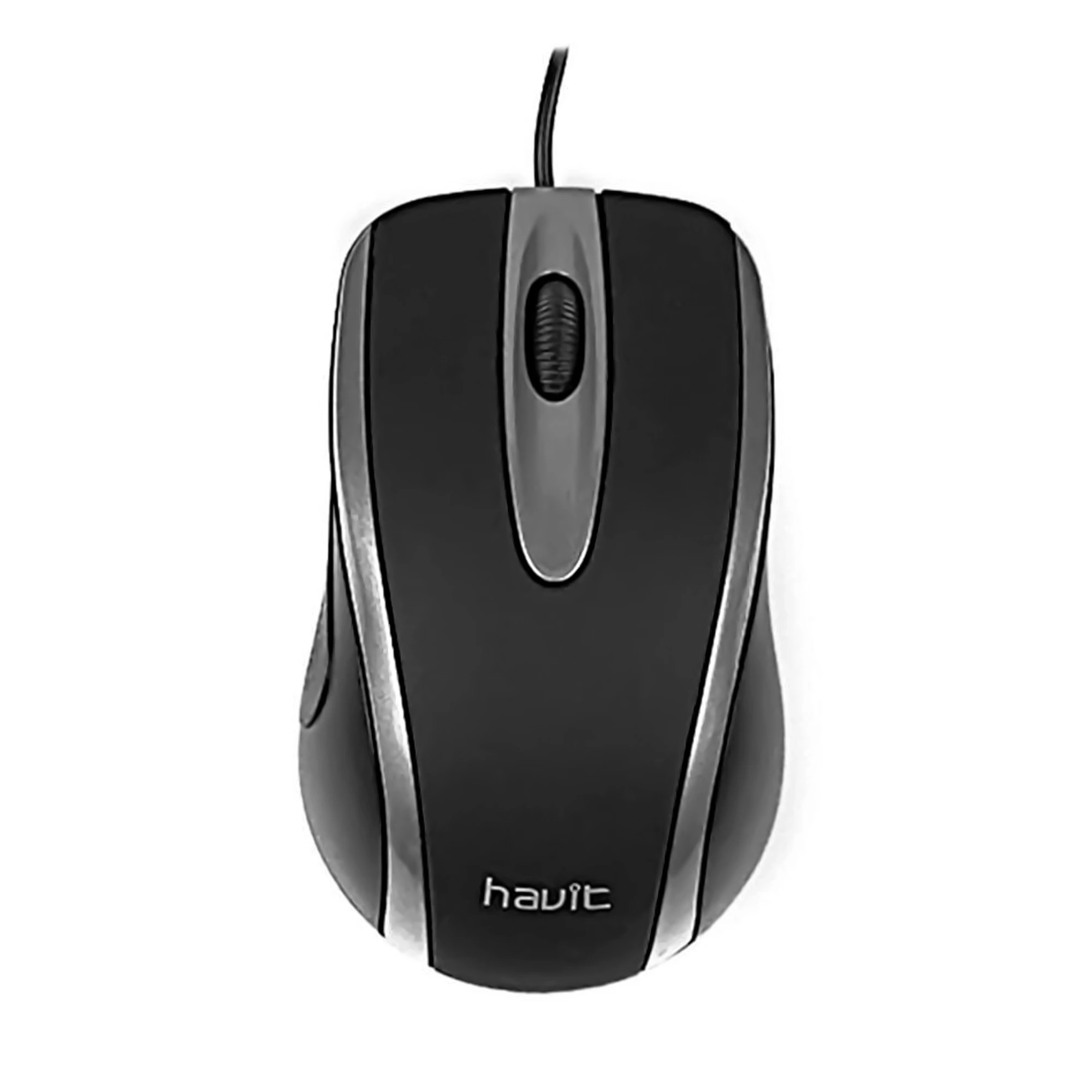 MOUSE USB HAVIT MS753* 1000 DPI*DISEÑO ERGONOMICO*ENTRADA USB*COMANDO 3 TECLAS*COMPATIBLE W2000/XP/VISTA/7*COLOR NEGRO+GRIS*