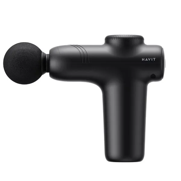 MINI PISTOLA DE MASAJES*APAGADO INTELIGENTE*BAJO NIVEL DE RUIDO*4 CABEZALES*5 VELOCIDADES*3000RPM*PUERTO DE CARGA TIPO-C