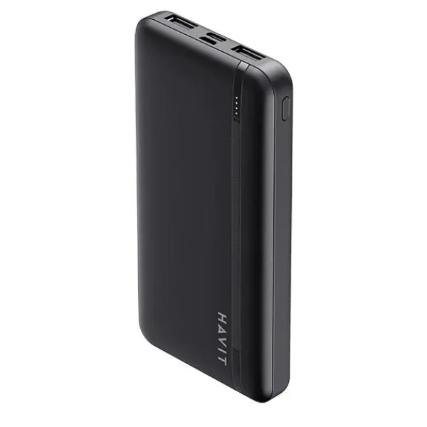 CARGADOR PORTATIL 10.000mAh NEGRO*ENTRADA 5V/2A MICRO USB- TIPOC*SALIDA USBx2 5V/2A