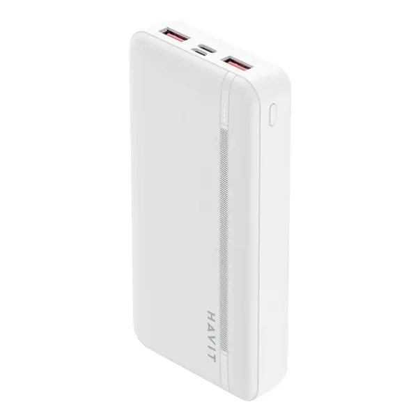 BATERIA PORTATIL 20.000 mAh BLANCO*3.7V/74WH*IN MICRO USB/TIPO-C DC DC5V/2.0A, 9V/2.0A 12V/1.5A(18W)*OUT TIPO-C DC5V/2.4A, 9V/2.2A.12V/1.67A(20W)*USBx2 22.5W