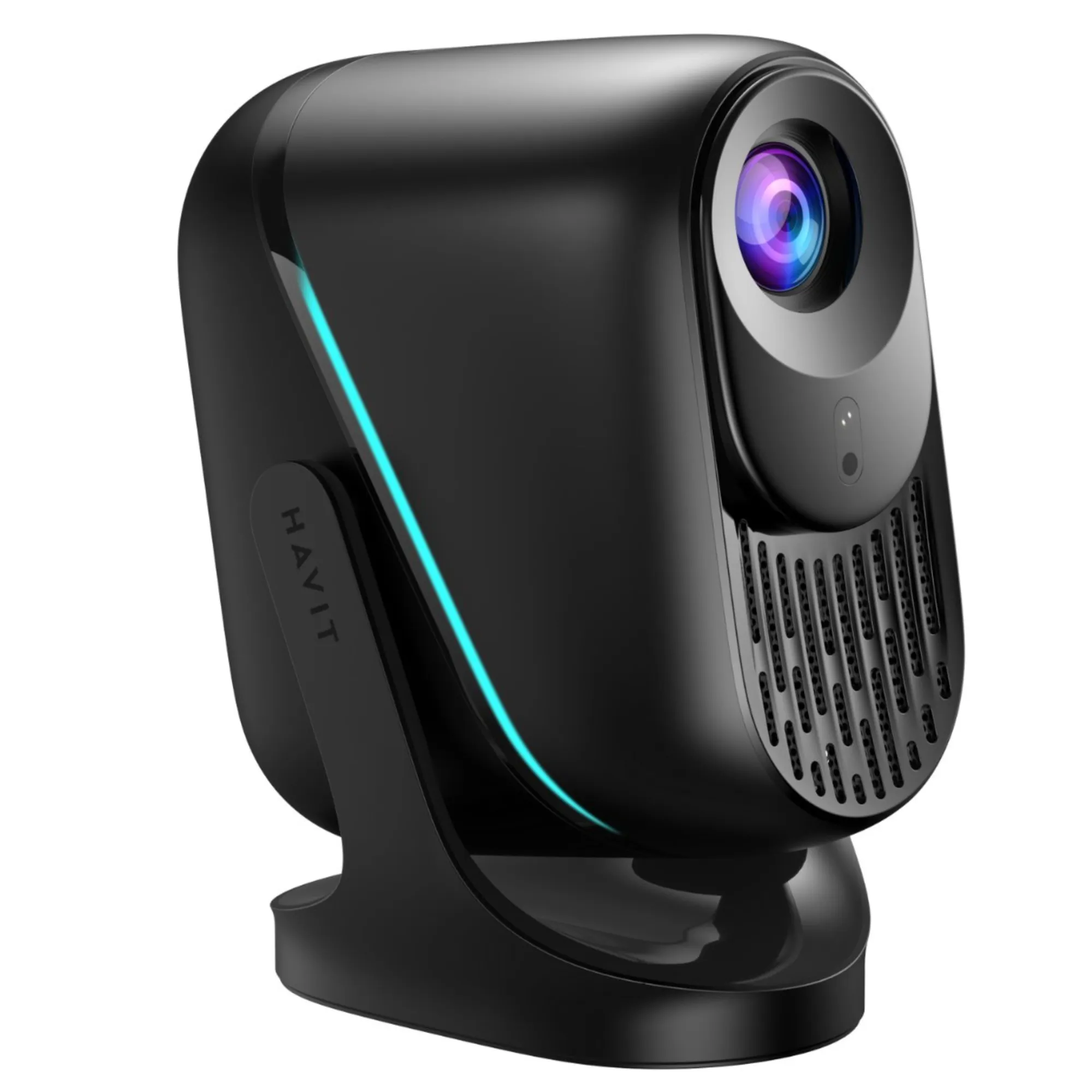 PROYECTOR FHD 250 LUM ANSI ANDROID 13*ENFOQUE Y AUTOCORRECCION AUTOMATICO*PROYECTA HASTA 150"*INCLINACION 90°*LUZ AMBIENTE AZUL