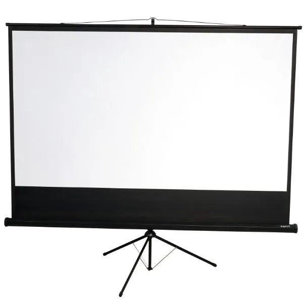 PANTALLA DE PROYECCION DE 100"*PANTALLA ENROLLABLE CON TRIPODE INCLUIDO*AJUSTE DE ALTURA REGULABLE*ESPECIAL PARA PROYECTORES