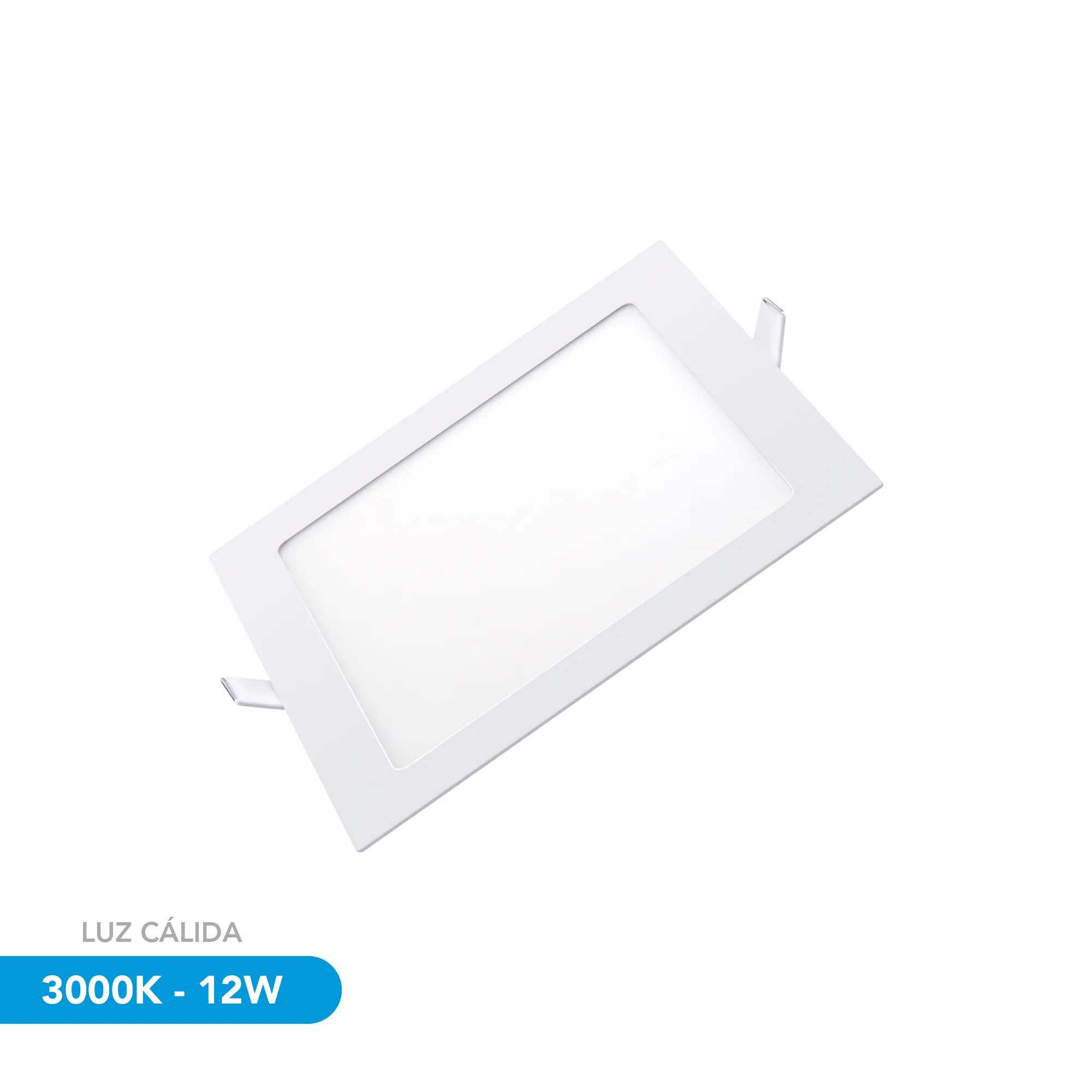 LUZ LED CUADRADA DE EMPOTRAR 3000K 12W LUZ CÁLIDA*LARGA VIDA UTIL
