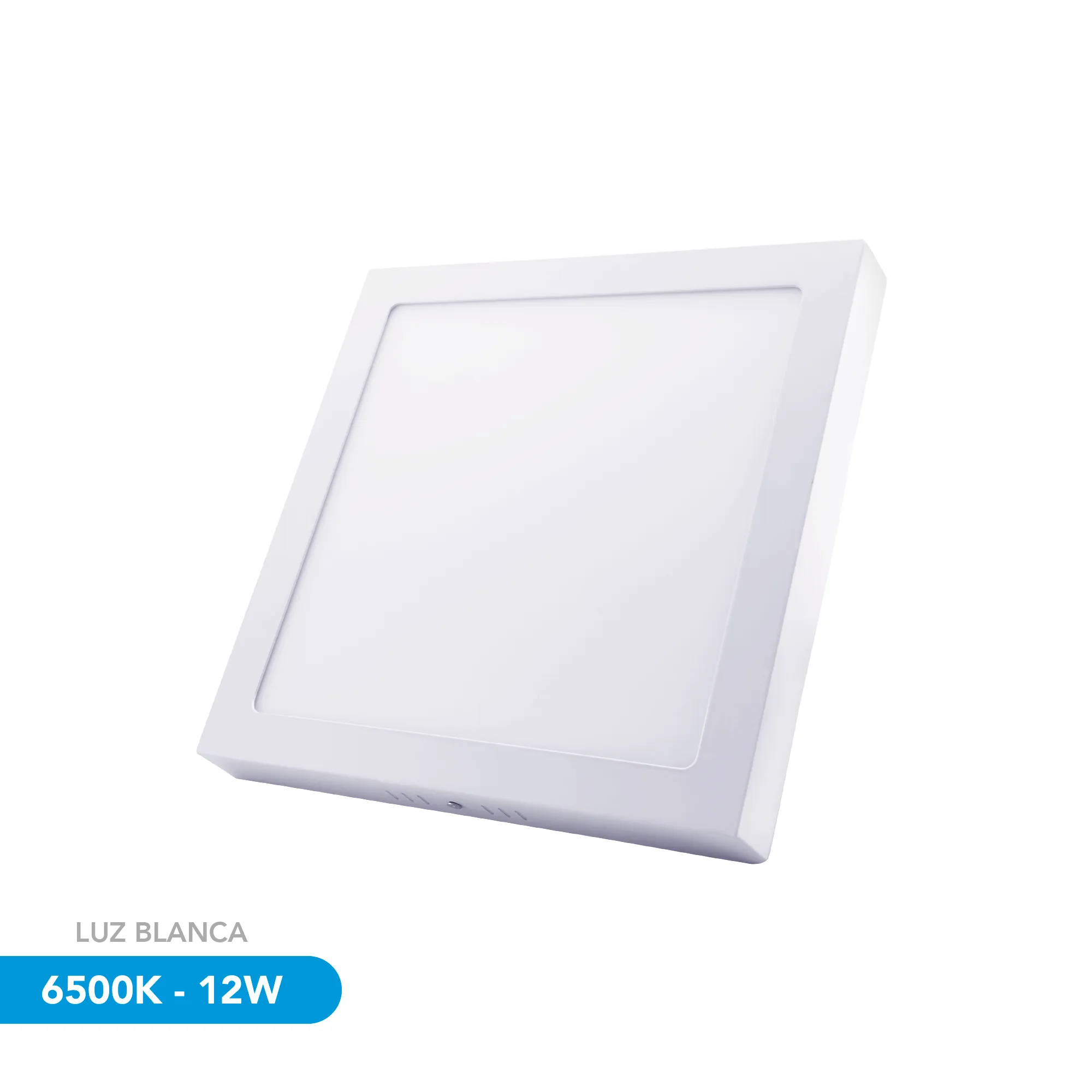 LUZ LED CUADRADA DE SOBREPONER 6500K 12W LUZ BLANCA*LARGA VIDA UTIL