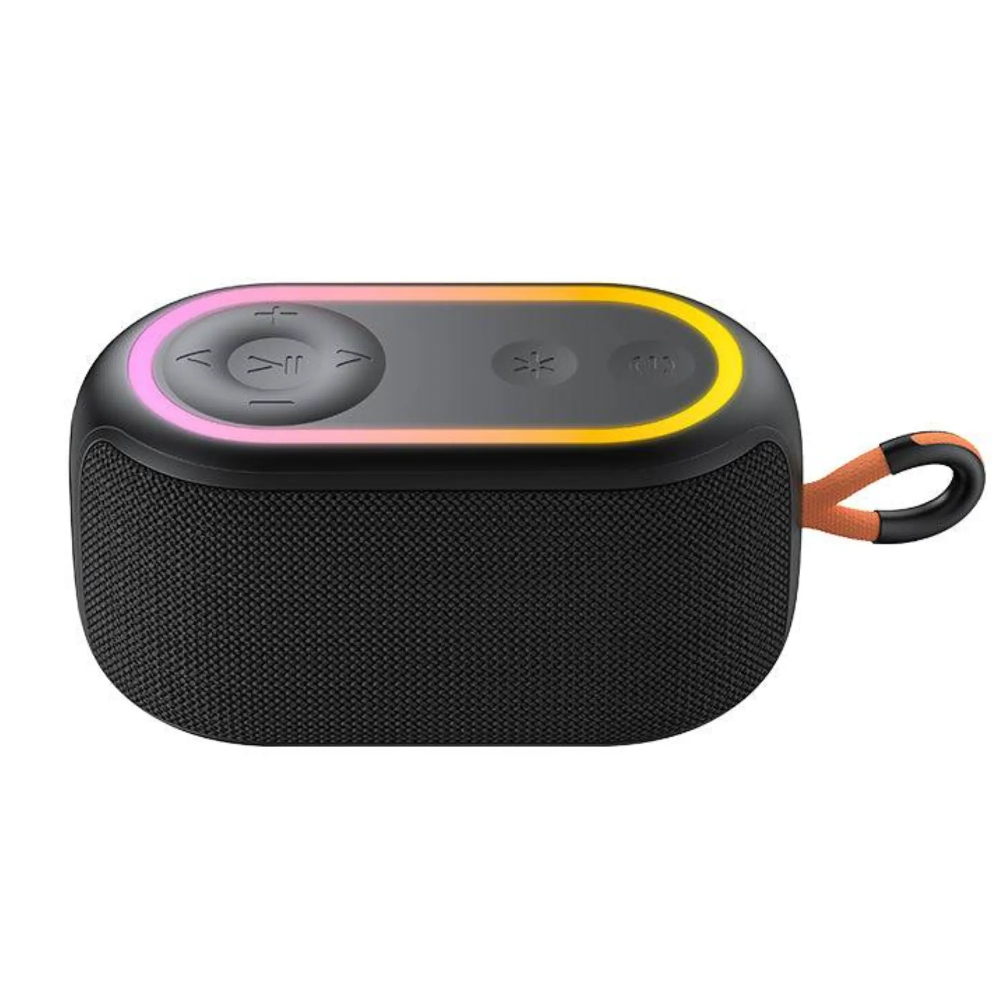 PARLANTE PORTATIL RGB IPX5*POTENCIA 6W*BATERIA 6H*BT,USB,TF,TWS,MANOS LIBRES,FM, AUX*COLOR NEGRO