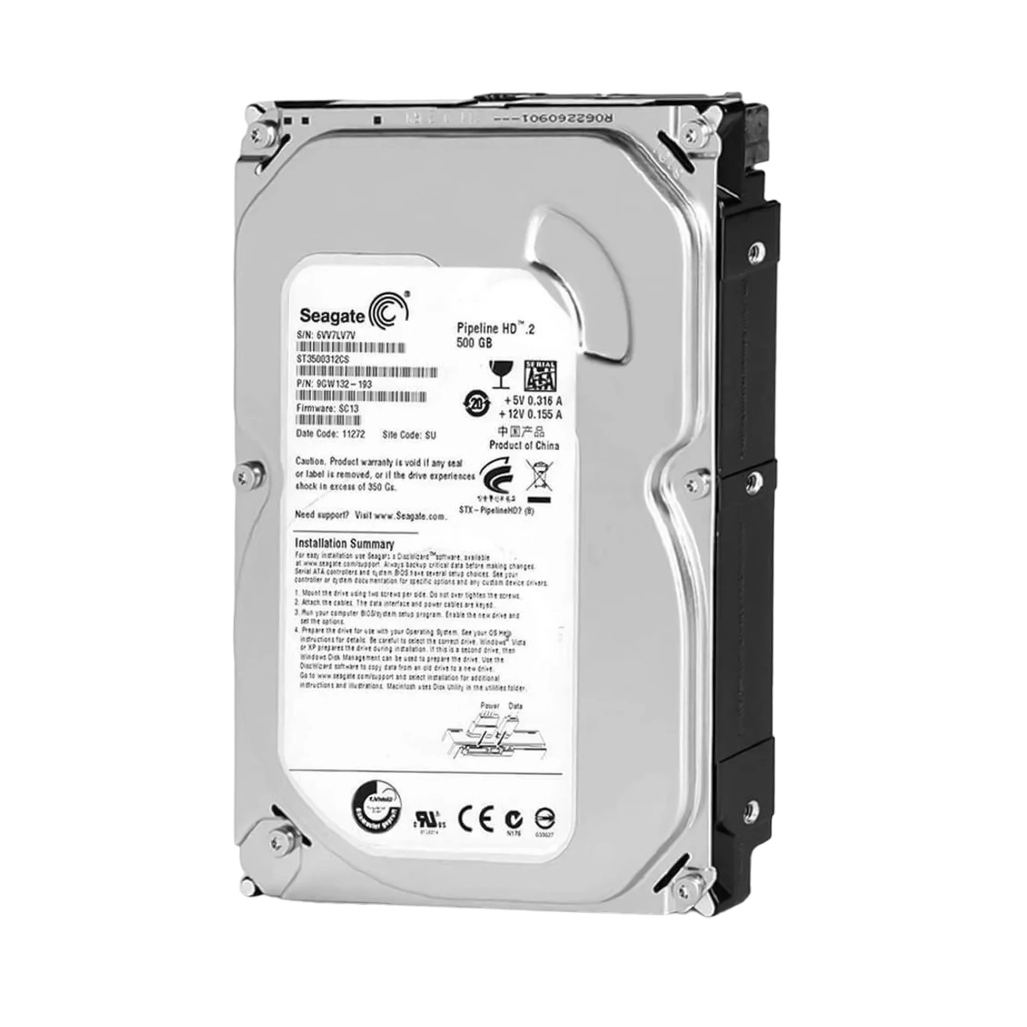 DISCO DURO NEW PULL SEAGATE 500GB *RPM 5900 *BUFFER CACHE 16MB *SATA III *DE BAJO CONSUMO Y SILENCIOSA *3.5"RE EMPAQUETADO