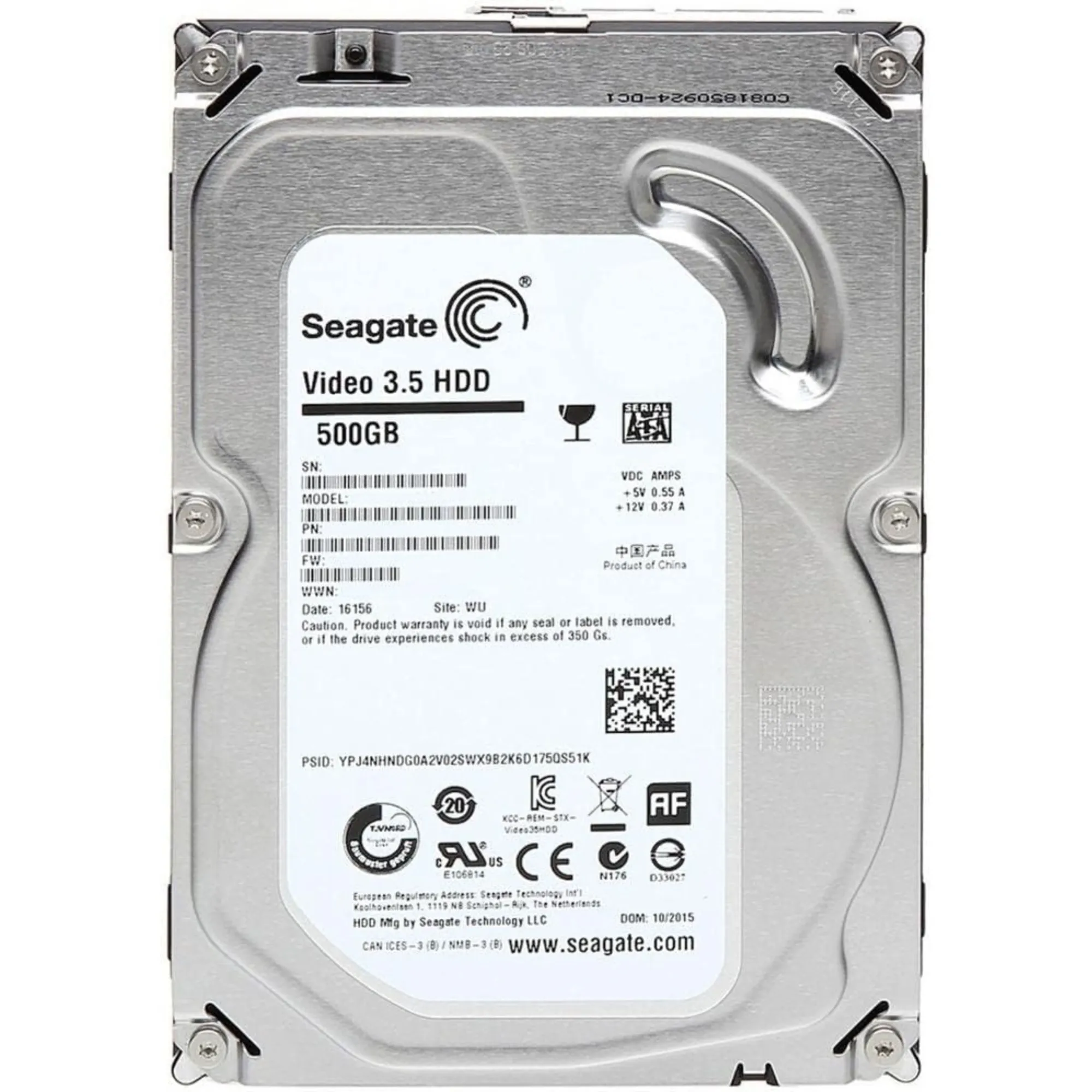 DISCO DURO NEW PULL 500GB SEAGATE*RPM 5900 *BUFFER CACHE 16MB *SATA III *DE BAJO CONSUMO Y SILENCIOSA *3.5"RE EMPAQUETADO