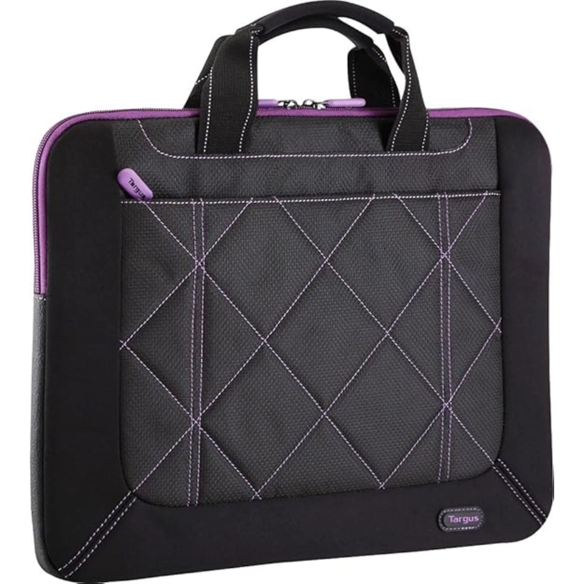 FUNDA PARA LAPTOP 16" Pulse NEGRO/PURPURA*DISEÑO MODERNO*INTERIOR DE FELPA*DISEÑO CON BORDADOS Y BOLSILLO DELANTERO PARA ACCESORIOS