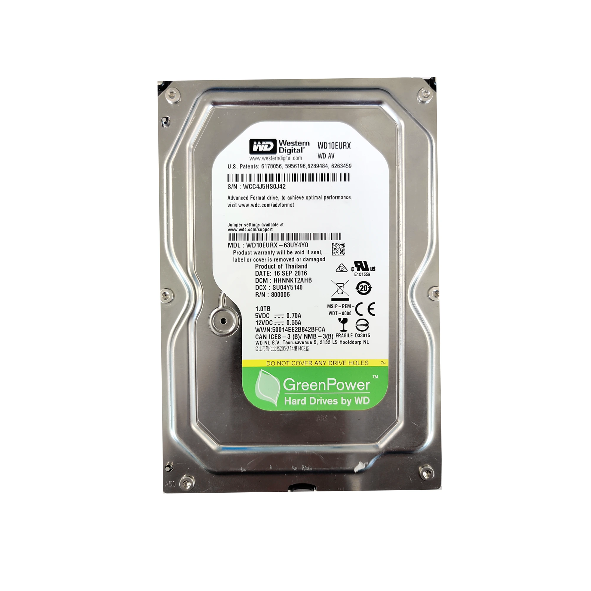 DISCO DURO NEW PULL 1TB WD*SERIE CAVIAR AV-GP DE CCTV *TRABAJO 24/7 *BAJO CONSUMO Y ALTO RENDIMIENTO *SATA 6 GB/S *5400 RPM*RE-EMPAQUETADO